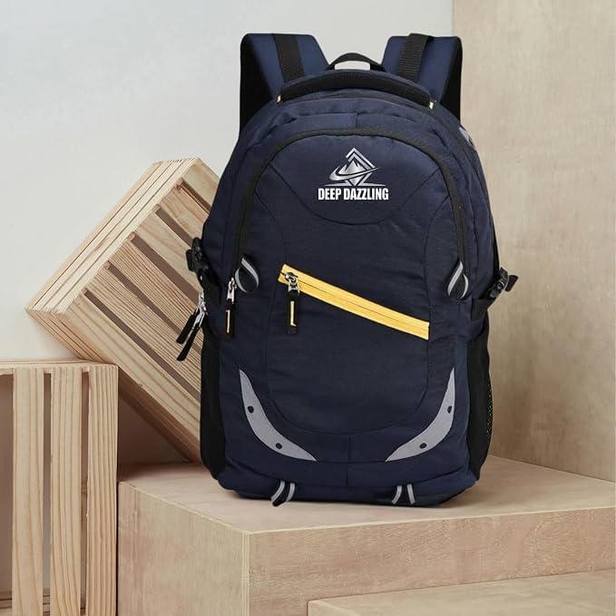 35L Laptop Backpack for Men & Women with Bottle Pocket | Padded Shoulder Straps, Multi Compartments | Travel|School|Office & College Bag(Blue)-image-10