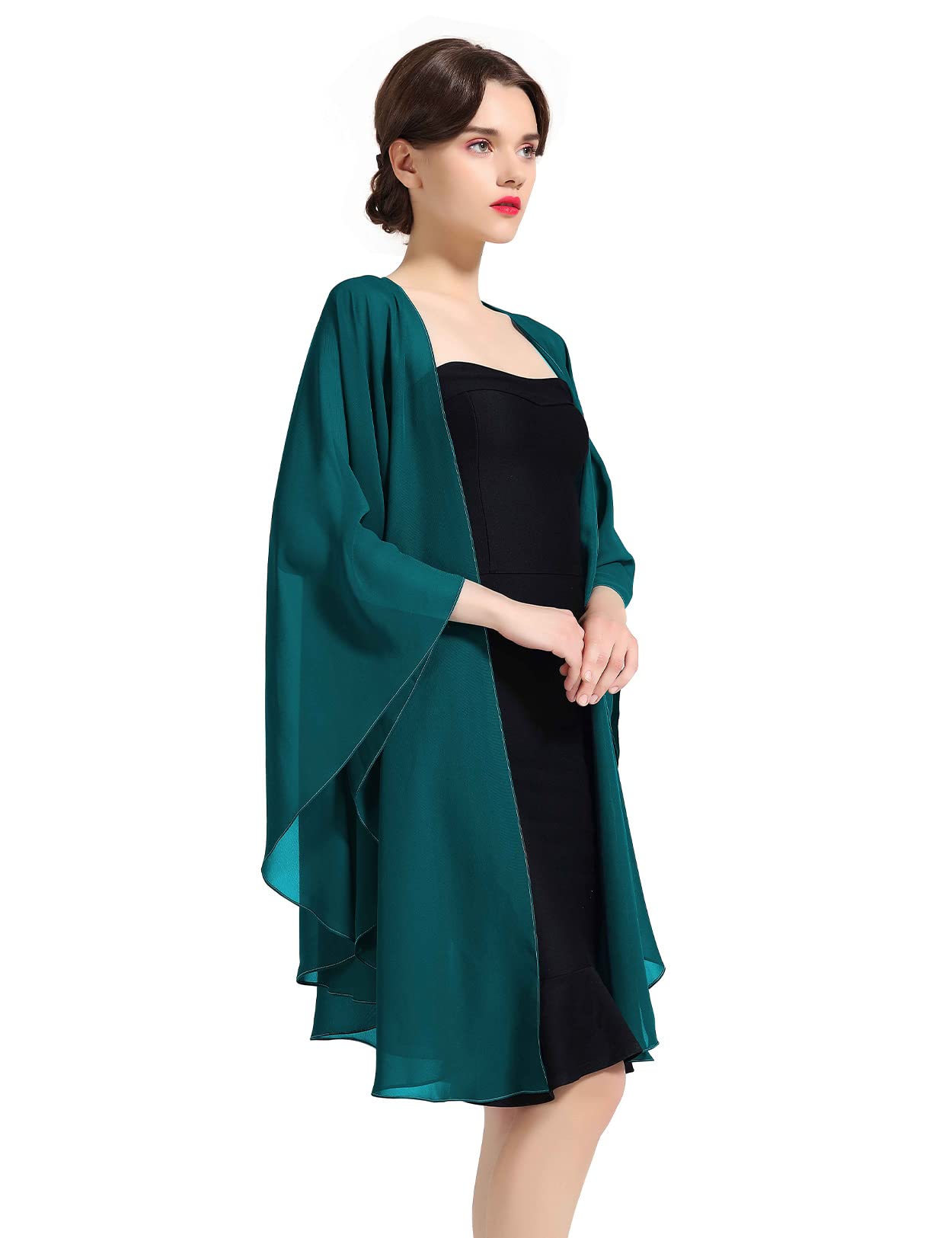 BEAUTELICATE Chal Mujer Fiesta Capa Poncho Gasa Estola para Boda Elegante Suave Ligero Mantón Verano Primavera