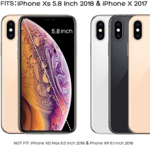 Ulak Iphone Xs/X Wallet Case For Women, Pink Floral Folio Flip Cover With Card Holder & Kickstand, 5.8 Inch #TOP1