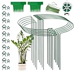 10pcs 10'' x 16'' Plant Supports for Outdoor Plants – Heavy Duty Metal Frames for Climbing and Tall Plants, Ideal for Peonies, Hydrangeas, Roses, Tomatoes, and Vegetables (25cm x 40cm)