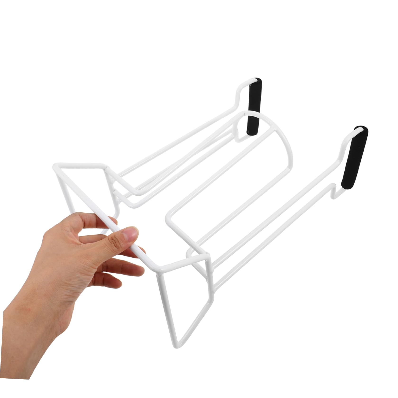 Toyvian Ayuda para Poner Calcetines 36,00x21,00x17,30cm Calzador de Calcetines de Hierro, Espuma y Plástico Asas Ajustables, para Personas Mayores y Silla de Ruedas