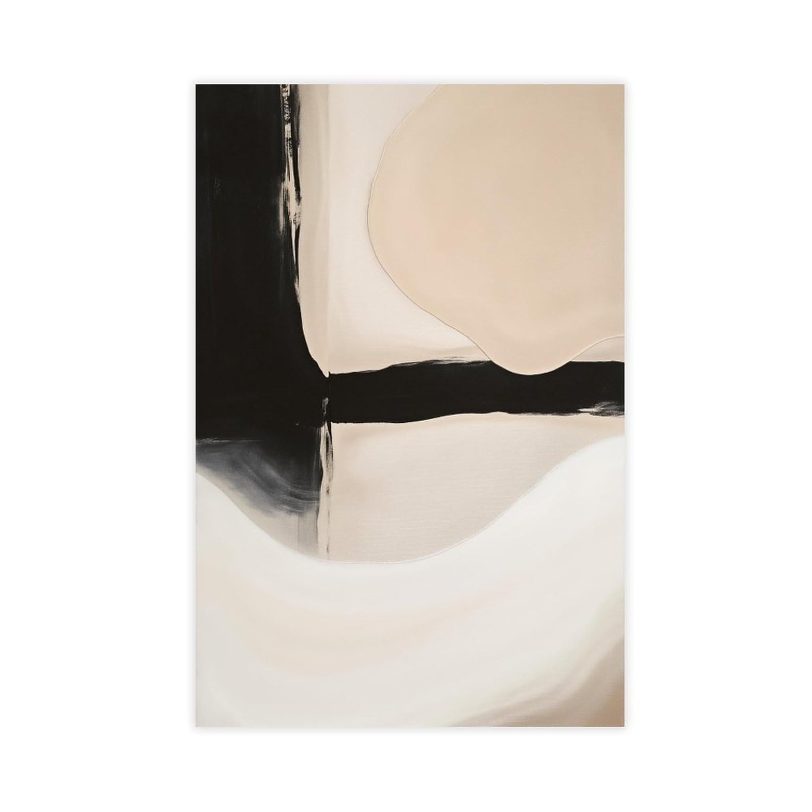 Zguols Beige Abstract And Minimalist Poster 10 Canvas Poster Bedroom Decor Sports Landscape Office Room Decor Gift Unframed Print 20" L X 30" W