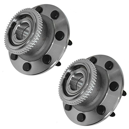 Image of TRQ Front Left and Right Wheel Bearing and Hub Assembly Set 2 Piece Compatible with 2000-2002 Dodge Ram 2500 RWD 2000-2002 Ram 3500 RWD with Independent Front Suspension