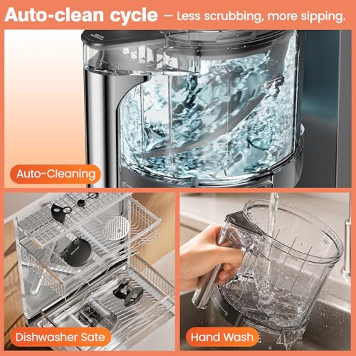 Image of Slushie Machine, Ice Cream Maker, Slushy Machine for Home and Families, No ice needed with Rapid Chill & Temperature Control, Multi-function for Margarita, Frappe, Easy to Clean, Grey
