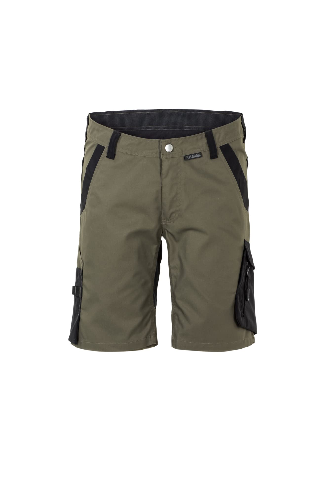 Planam 6455056 Norit Herren Shorts, Oliv/Schwarz, Größe XL