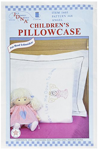 Jack Dempsey Children's Stamped Pillowcase with White Perle Edge 1/Pkg-Angel