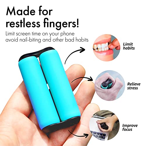 Image of ONO Roller - Handheld Fidget Toy for Adults | Help Relieve Stress, Anxiety, Tension | Promotes Focus, Clarity | Compact, Portable Design (Teal, Junior Size - ABS Plastic)