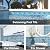 LSDECO 5 Sheets Glass Mosaic Tiles Backsplash, Pool Tiles, 12" x 12" Kitchen Backsplash Tile, Glass Tiles for Bathroom Border Shower Wall (5 Sq.Ft Azure)