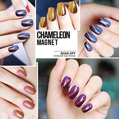cat eyes UV nagellack Clavuz Katz augen shellac set Nail Gel Polish soak off Nagelgel,6 Farben Geschenk Kit,1x Magnet… – Bild 4