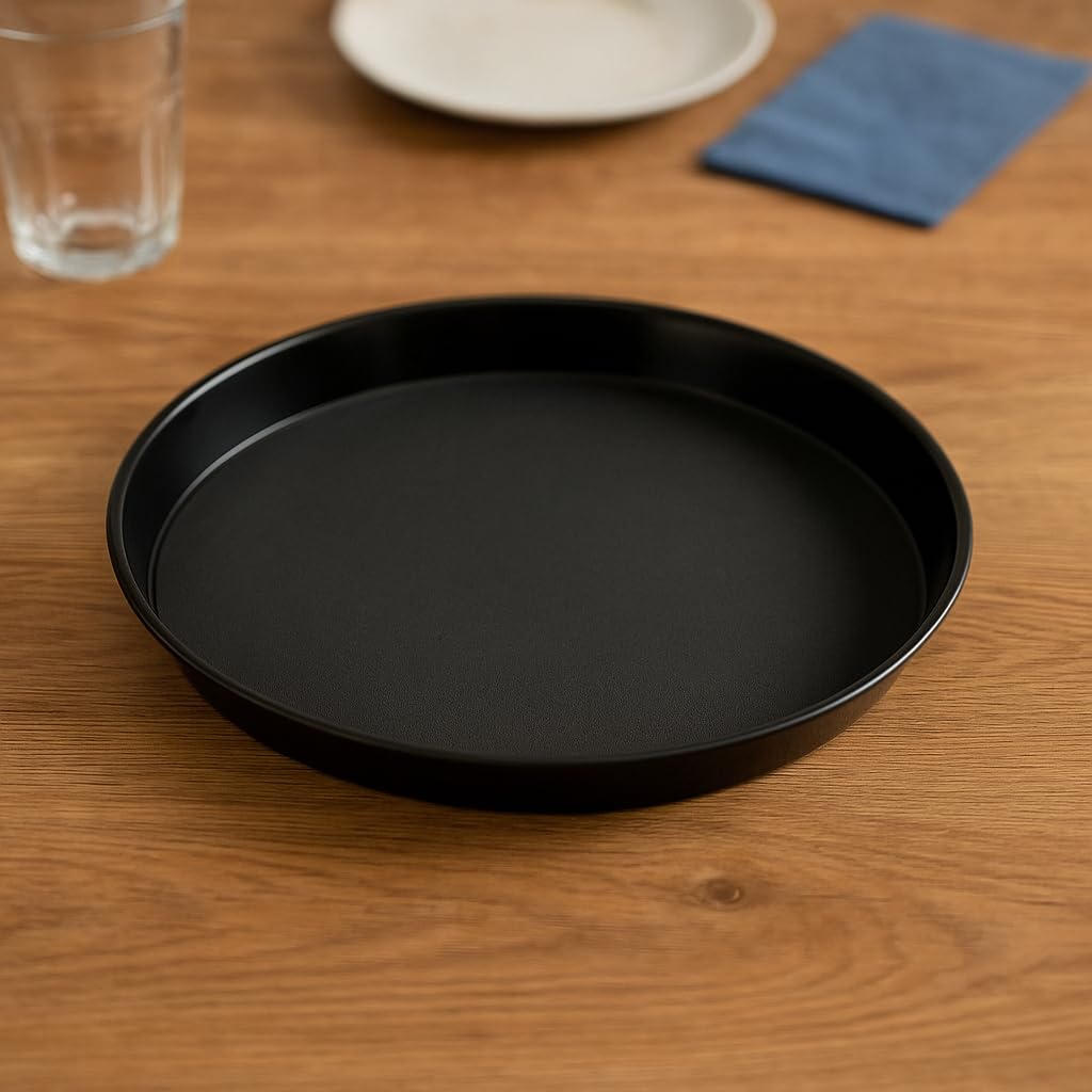 Vassoio Antiscivolo Tondo con Bordo Alto – Resistente, Professionale e Lavabile – Ideale per Bar, Ristoranti, Catering e Uso Domestico Cm 32 (6)