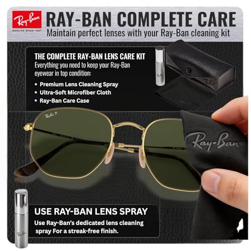 Image of Ray-Ban RB3548N HEXAGONAL FLAT LENSES Square-Round Shape Sunglasses for Men & Women with Official Eyewear Kit