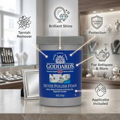 Goddard's Mild Scent Silver Polish Foam paquete 6 unidades miniatura 4