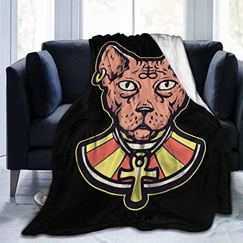 Hairless Cat Throw Blanket 50