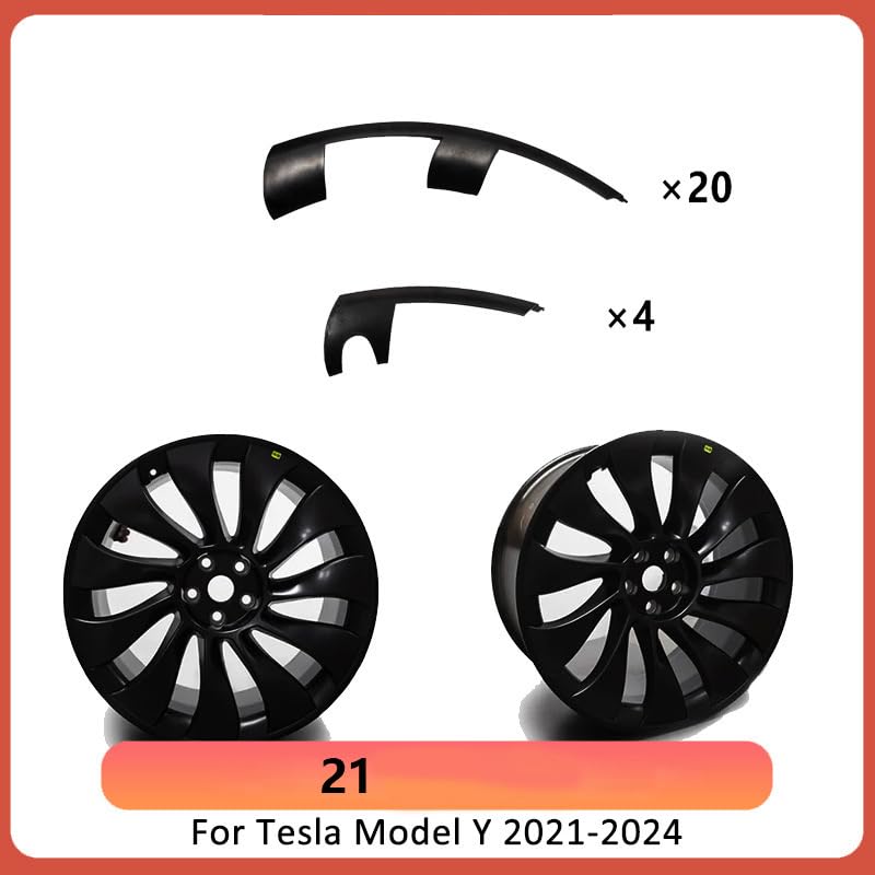 VION Enjoliveur Modèle Y Pour Roues Tesla Origine - 4 Housses 53,3 Cm - Protection Esthétique