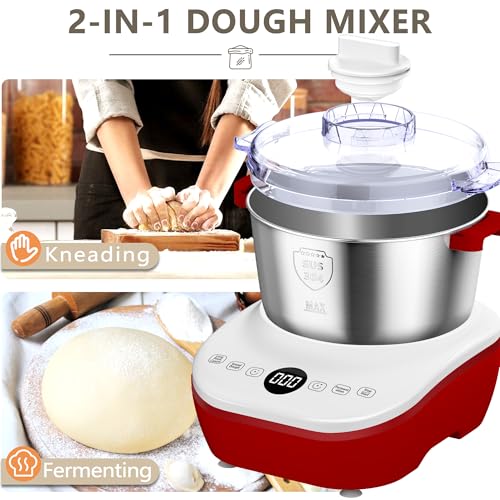 Electric Dough Maker with Ferment Function, 5L Flour Kneading Machine