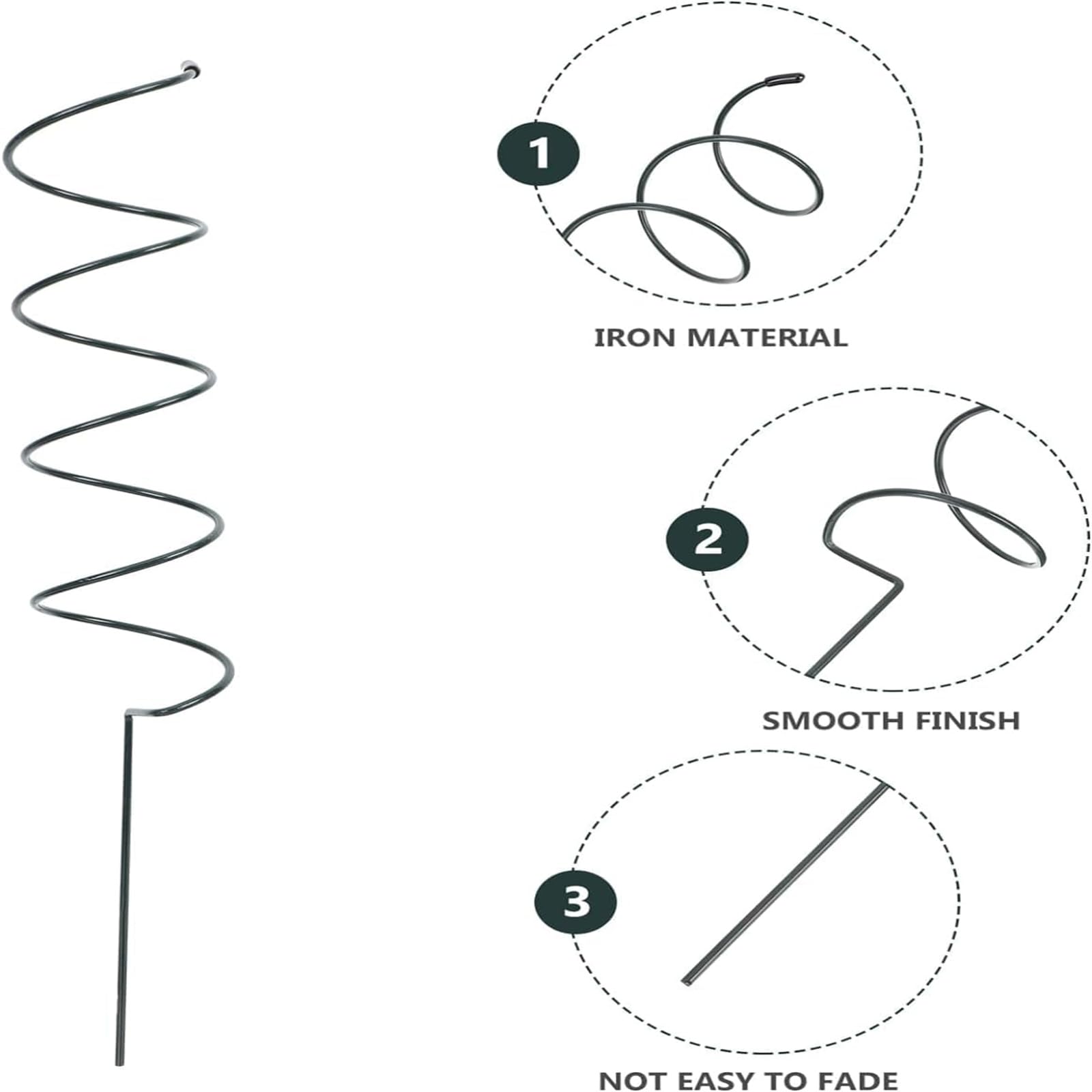 Tuteurs de plantes, tuteur torsadé for tomates, tuteur torsadé for tomates for jardin, tuteurs en spirale for tomates, supports de plantes, cages à tomates en spirale, tuteur for plantes grimpantes fo