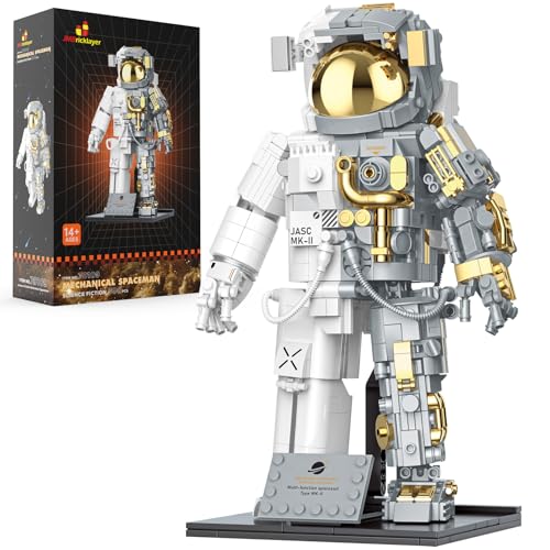 JMBricklayer 70109 Space Astronaut Bauspielzeug,Weltraum Spielzeug Klemmbausteine mit Displayständer,Astronaut Bausteine Modell für...