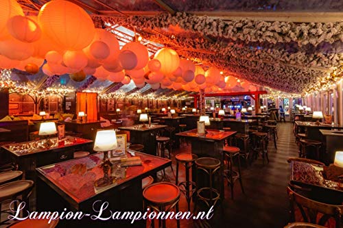 5 x Lampion schwer entflammbar weiß 120 cm