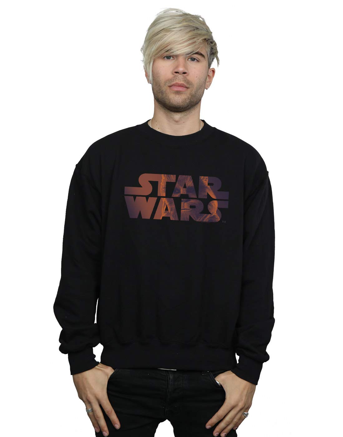 Absolute Cult Star Wars Men's Chewbacca Logo Sweatshirt Black XXXX-Large