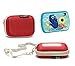 Navitech Red Water Resistant Hard Camera Case Cover Compatible with The Finding Dory 1.3 MP Digital Camera