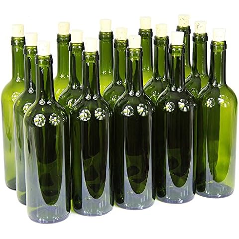 Wamat 750 ml Wine Bottles with Corks Cover