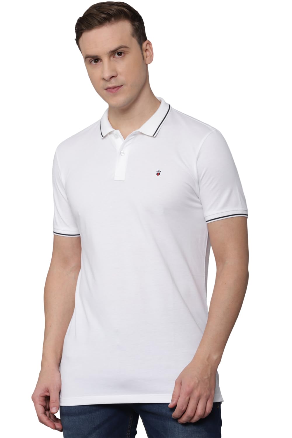 Men's Slim Fit Solid 100% Cotton Polo T-Shirt