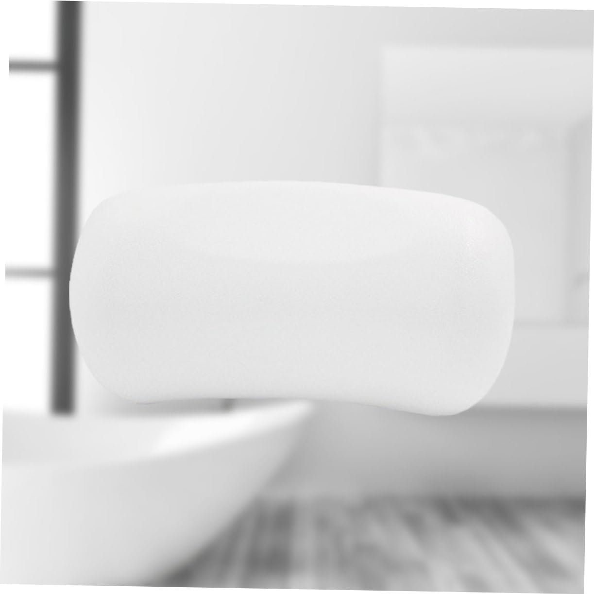 BESTYASH Cuscino 7 Ventose Potenti in Materiale Pu per Vasca da Bagno Colore Bianco Confortevole e Antiscivolo per Spa e Bagno per Adulti e Ragazzo Ragazza