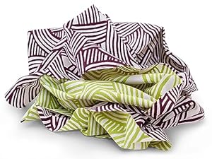 Maruwa Furoshiki Nami Violett-Grün Tuch