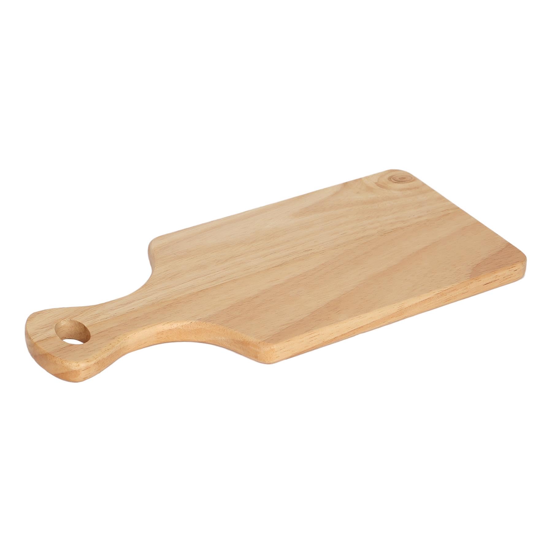 Argon Tableware Brown Wooden Chopping Board With Handle - 34X16cm - Butchers Block Wood Cutting Board For Meat, Vegetables & Cheese - Charcuterie & Cheese Wood Chopping Mat For Kitchens