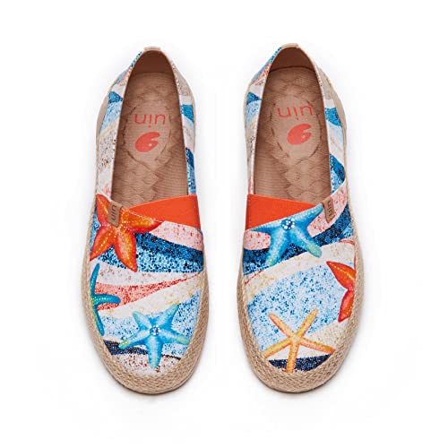 Image of UIN Shoes for Women Slip On Sneakers Comfortable Lightweight Barefoot Travel Art Painted Casual Loafers