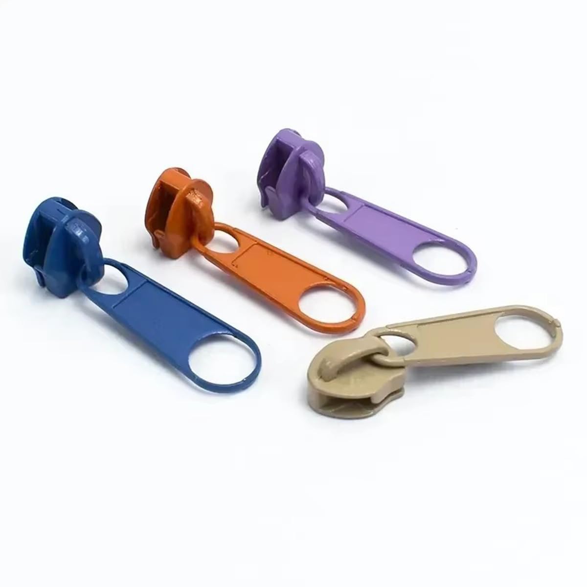 50 Tiradores de Cremallera de Repuesto, Deslizador de Cremallera de Nailon para Bolsos, Chaquetas, Abrigos, Vaqueros, Costura, Ropa, Color Naranja, n.° 5