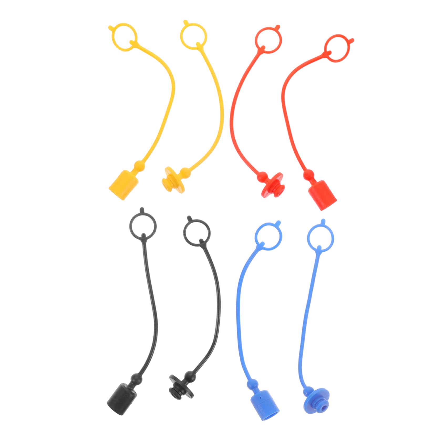 HOMOCONO 4 Sets Coupler Covers Accessories Hydraulic Hose Caps Hydraulic Coupling Supplies Tractor Plastic