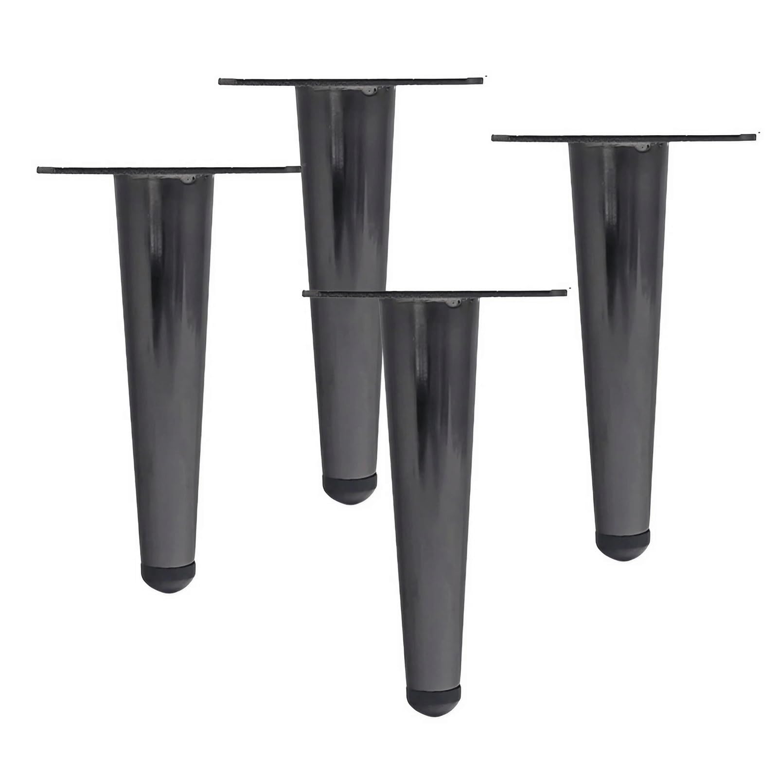 UYHBCNQD 4Pcs Furniture Legs Black Replacement Legs Set Dressers Support Legs Straight Furniture Foots Iron Cabinets Sofa Feets Modern(20cm)