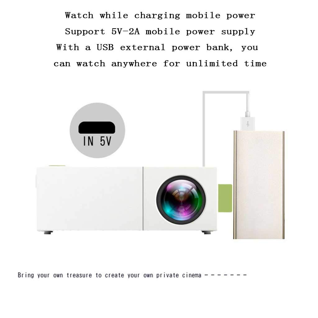 Mini Proiettore LED Portatile per Home Theater, Videoproiettore HD 1080P con Telecomando, Supporto HDMI, AV, SD, Interfacce USB