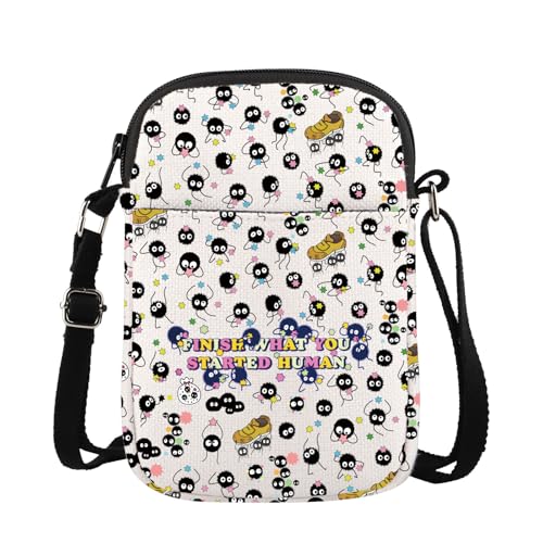 CMNIM Soot Sprite Gifts Anime Crossbody Bag Japanese Anime Inspired Gifts for Anime Lovers Fans Finish What You Started Human