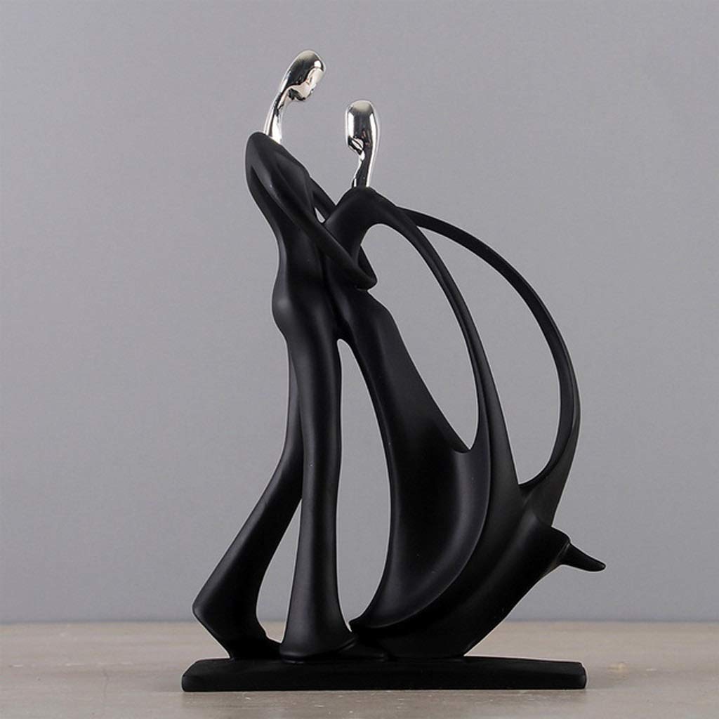 n/a Resin Home Bedroom Simple Party Gift Decoration Carft Ornament Festival Dancing Couple Sculpture Office Desktop (Size : Style2)