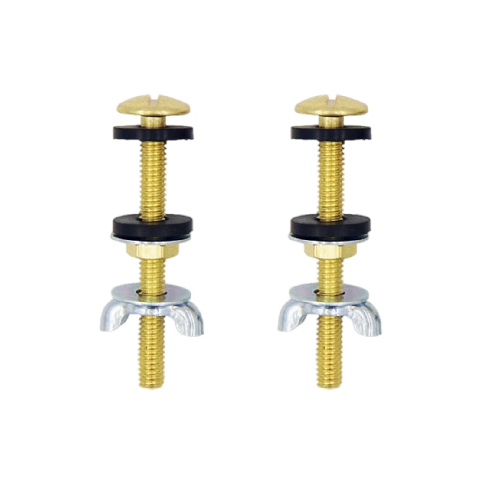 Toilet Tanks Bolt Replacement Steel Screws Seal Washers Nut Leakproof Design Easy Setups Tanks Mounting Systems Steel Toilet Bolts