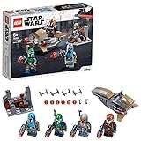 Der LEGO Star Wars Mandalorianer-Speeder ist 4 cm hoch, 8 cm lang und 6 cm breit. Deshalb passt er zusammen mit der Festung und den Minifiguren leicht in jeden Kinderrucksack, um auch unterwegs damit spielen zu können.