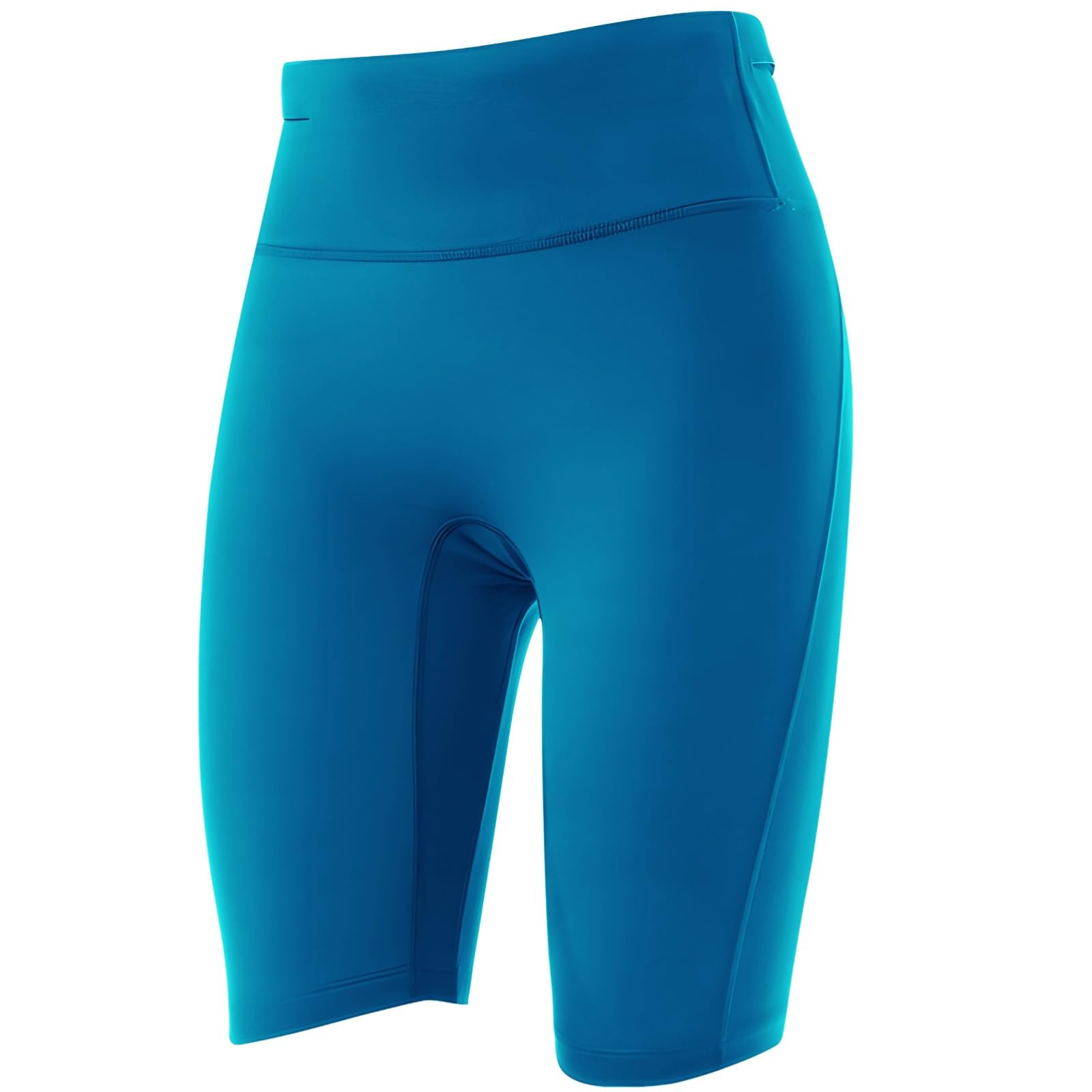 Oddychające spodenki do biegania dla kobiet, wysoki stan, wygodny nylon spandex, niebieski, NIEBIESKI, rozmiar uniwersalny