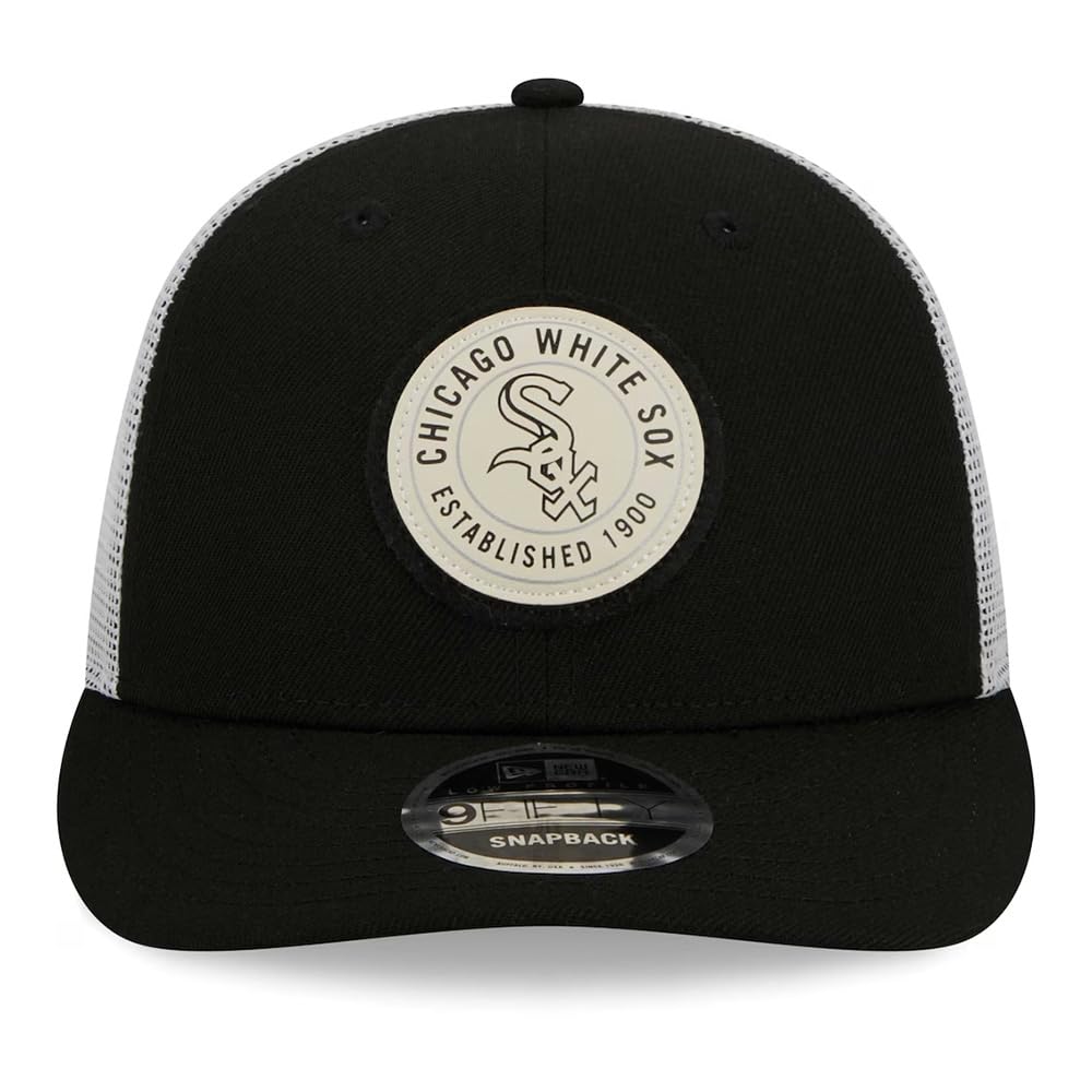 New Era Chicago White Sox 9FIFTY Low Profile Circle Patch Trucker Snapback Cap Verstellbare Mütze