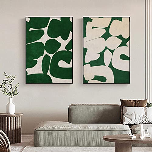 Affiches et impressions mur art abstrait moderne vert brun 60x90cm