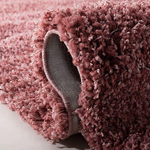 Image of CD Carpet Anti Slip Shaggy Fluffy Fur Rugs and Carpet for Living Room Bedroom Kids Room Plain Circle Carpets for Home with 2 Inch Thickness (Color Wine Size 12x12 Feet Round)