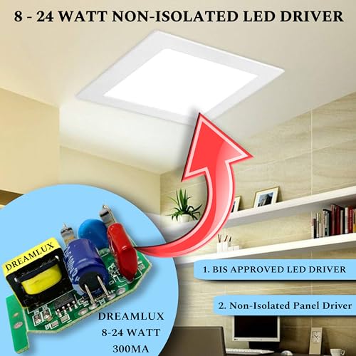 Image of Dreamlux 8W to 24W-300mA BIS Certified Non Isolated Driver, Universal & Multipurpose LED Panel Light Driver for Surface, Down, BulkHead Light (PACK OF 20PC)