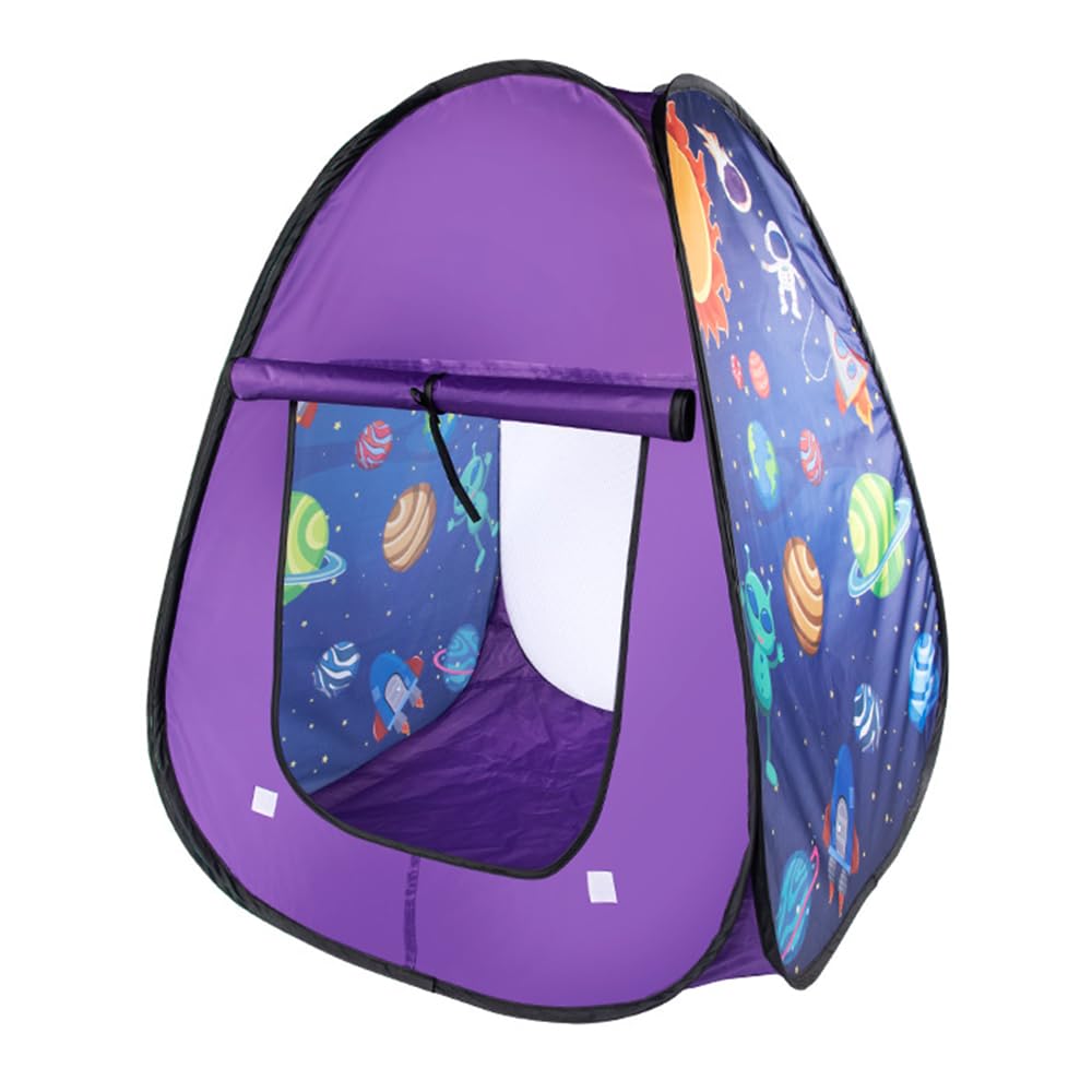 Jonuin Pop Up Play Tent, Pop Up Tents for Kids Astronaut Spaceship Space Playhouse, Foldable Kids Tent with Carry Bag