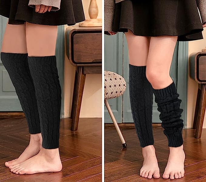 Loritta Womens Leg Warmers Winter Warm Knit Long Boot Socks Slouch Knee High 80s for Party - Image 5