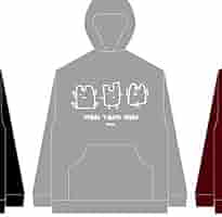 ヤバイTシャツ屋さん　パーカー　パープル BOKU HA TANOSII ／ ボクタノジップパーカー 