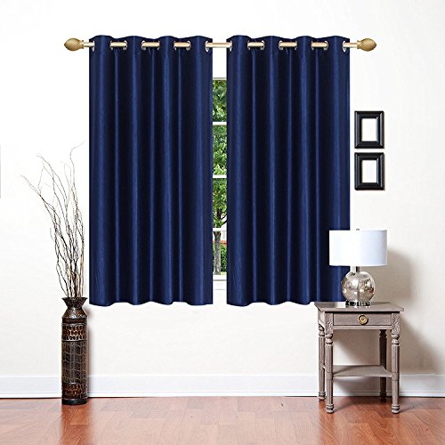 Image of Polyester Floral Window Curtain, Window 9 Feet, Blue, Pack of 2