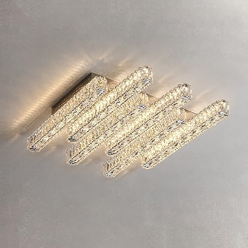 Chandelier LED cristal dimmable salon pour une décoration de maison moderne