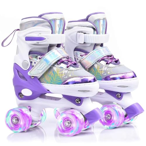 Patin a Roulette Enfant pour le parc - Roller Quad 8 Roues Lumineuses ERNAN
