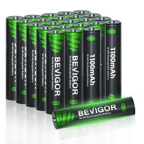 BEVIGOR 24 Pilas AAA Recargables Ni MH, Alta Capacidad, Precargadas